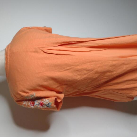 Preloved Sundance Women's Orange Floral Top Size XS - Picture 5 of 6